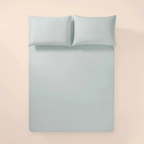 Penelope %100 Pamuk Percale Lastikli Çarşaf 160x200 Cm Mavi - Pure Serisi