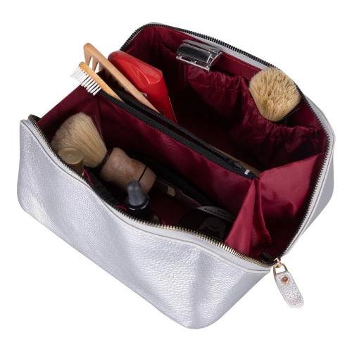Bloominbag Ella Terra Silver Deri Makyaj Çantası