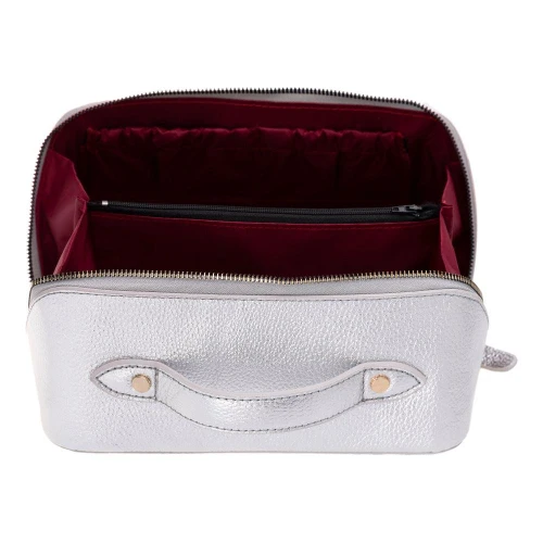 Bloominbag Ella Terra Silver Deri Makyaj Çantası