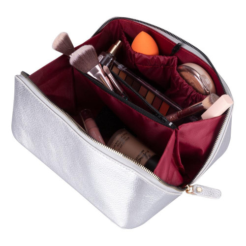 Bloominbag Ella Terra Silver Deri Makyaj Çantası