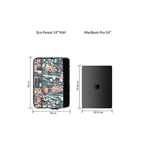 Bloominbag Eco Forest 14 Inç Laptop / Macbook Kılıf