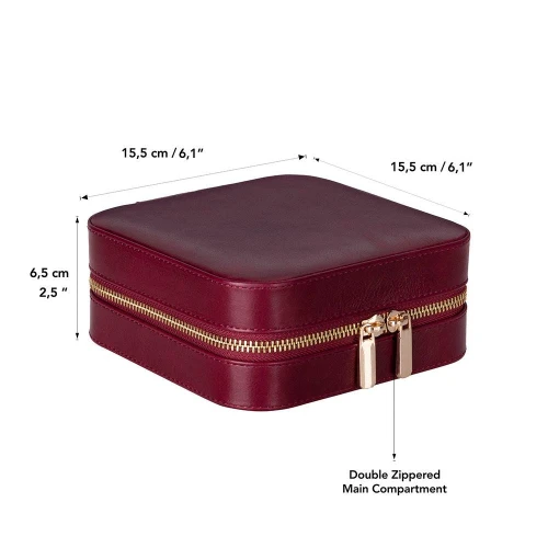 Bloominbag Amanda Velvet Burgundy Bloom Grande Deri Takı & Mücevher Kutusu