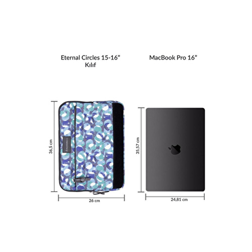 Bloominbag Eternal Circles 15-16 Inç Laptop / Macbook Kılıf