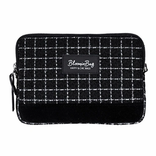 Bloominbag Noir Tweed Crossbody Çapraz Askılı Çanta