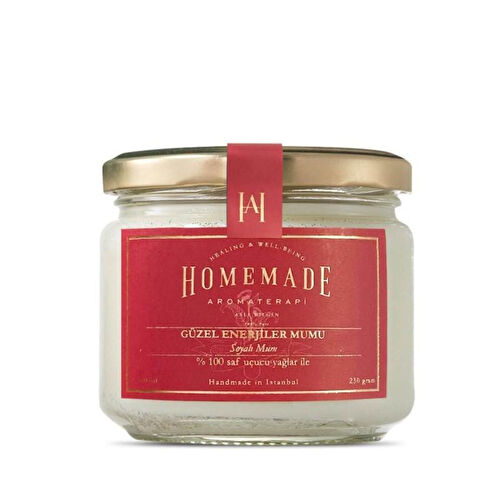 Homemade Aromaterapi Güzel Enerjiler Mumu - Büyük 330 ml