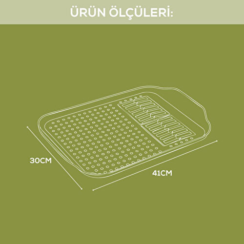 Vienev Çok Amaçlı Su Süzgeçli Kurutma Tepsisi | Sebze, Balık Ve Bulaşık İçin Pratik Kullanım Gri