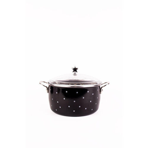 Emaylab Star Emaye Yıldız Desenli Fritöz/kızartma Tenceresi (24cm-4litre)