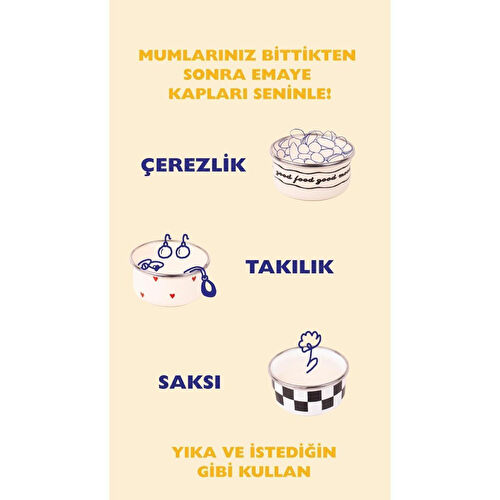 Emaylab Vanilya Dream, Emaye Kapta Soy Wax Mum (vanilya Kokulu-150 Ml)