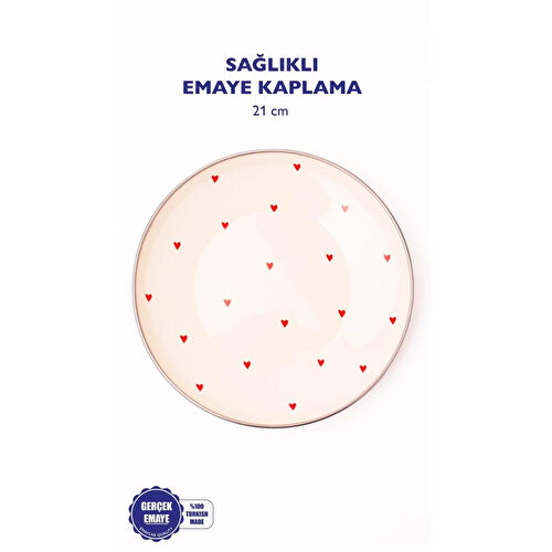 Emaylab Cupid Emaye Pasta/sunum Tabağı 21 Cm