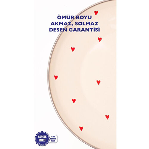 Emaylab Cupid Emaye Pasta/sunum Tabağı 21 Cm