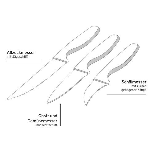 Tchibo 3 Adet Mutfak Bıçağı