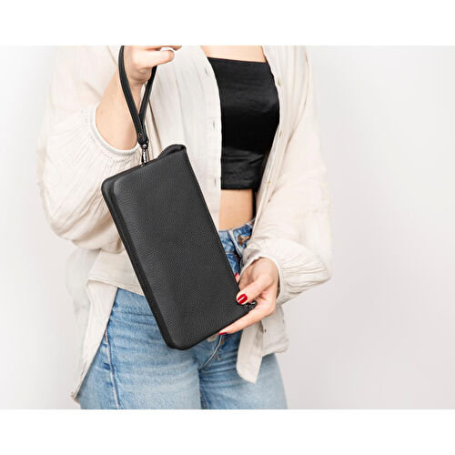 Bloominbag Majeste Black Elegance Curated Deri Clutch Bag