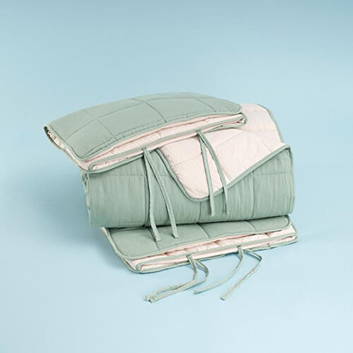 Othello Kullanımı Kolay Çift Kişilik Yastık Alezi Ve Yorgan Seti 220x240 Cm Yeşil - Egeo Life Serisi