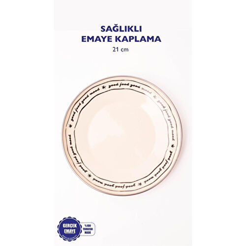 Emaylab Mood Emaye Pasta/sunum Tabağı 21 Cm