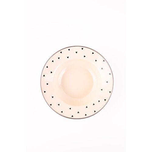 Emaylab Emaye Black Cupid Çukur Makarna Salata Tabağı 24cm