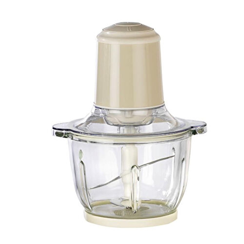 Berghoff Gem Retro 400 W Elektrikli Doğrayıcı – 2 L Cam Hazne, Bakır AC Motor | Vanilya Krem