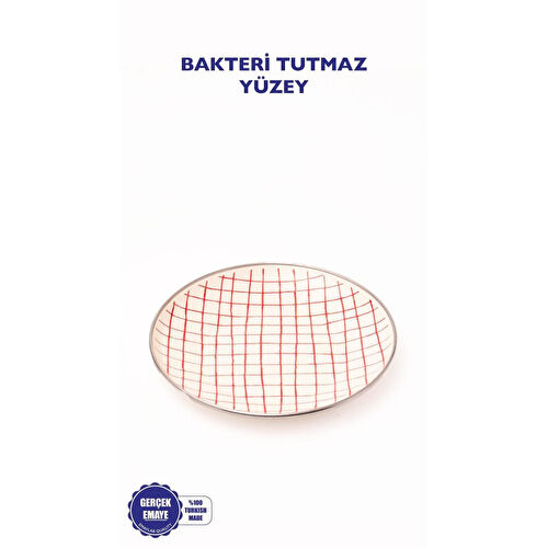 Emaylab Cupid Kareli Emaye Pasta/sunum Tabağı 21 Cm