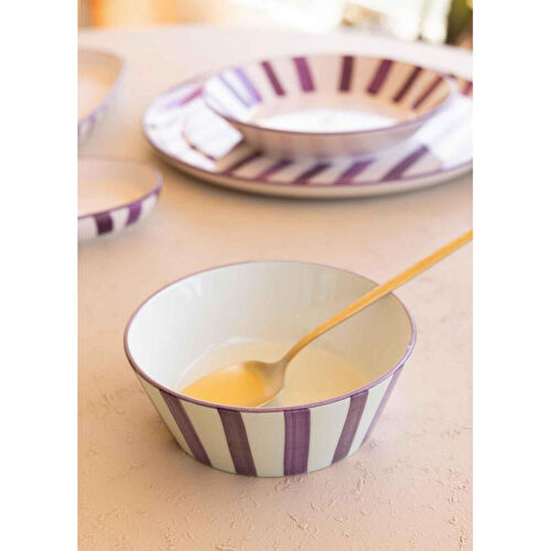 The Mia Joy Çorba Kasesi 6lı Set Mor 14 Cm