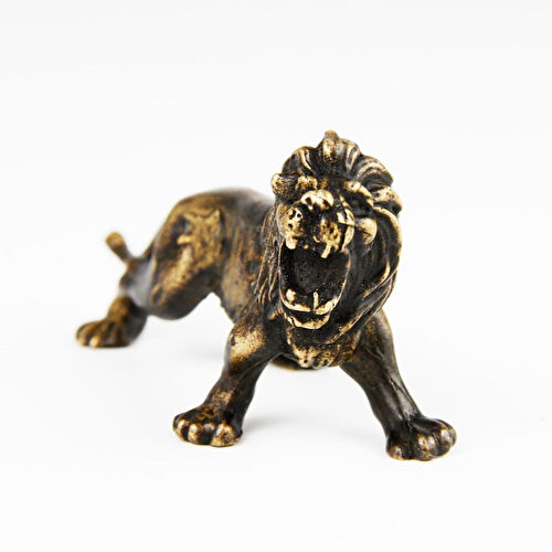 Coho Objet Coho Brazen Dekoratif Pirinç Döküm Aslan Figürü