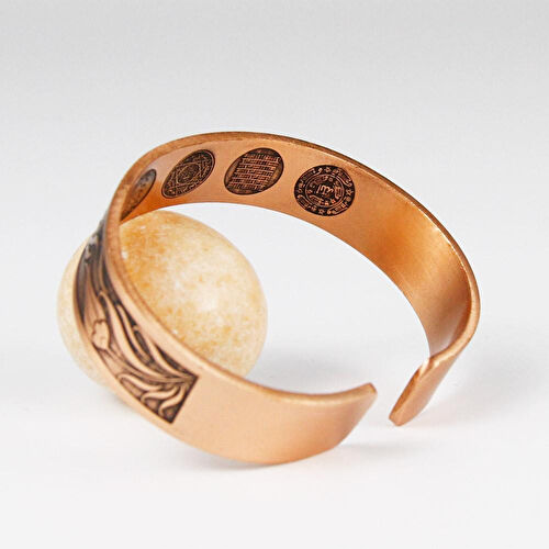 Coho Objet Coho Tılsım El Yapımı Bakır Dua Tulip Bileklik