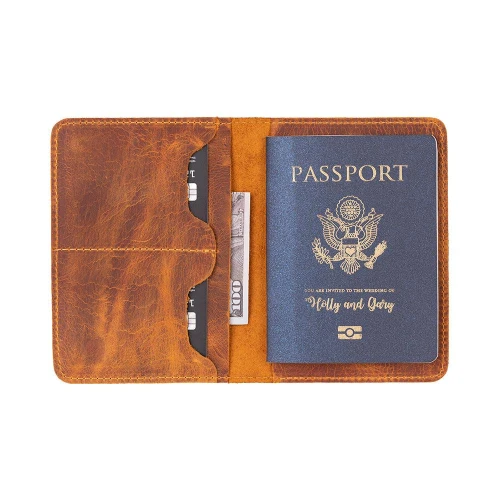 Bloominbag Viaggio Voyager Chestnut Chic Deri Pasaport Ve Kart Kılıfı