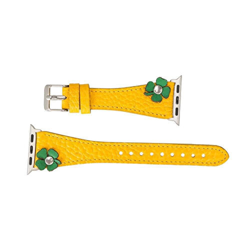 Bloominbag Clover Bloom Deri Güneş Sarısı Apple Watch Kordon-40/41/42mm Bloominbag Clover Bloom Deri Güneş Sarısı Apple Watch Kordon-40/41/42mm