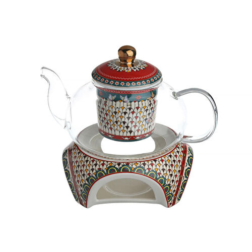 Lucky Art Liora Bone Isıtıcılı Cam Demlik Lucky Art Liora Bone Isıtıcılı Cam Demlik