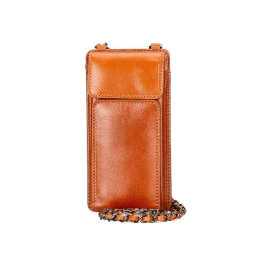 Bloominbag Bloomcross Cognac Tan Hakiki Deri Cüzdan & Telefon Çantası