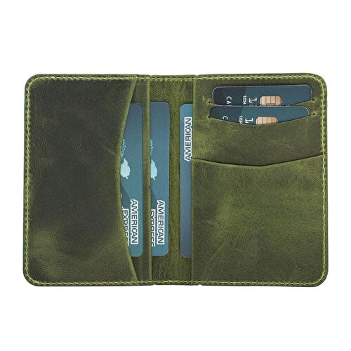 Bloominbag Bloomledger Mediterranean Olive Hakiki Deri Bifold Cüzdan