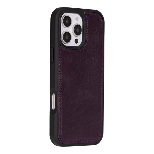 Bloominbag Bloomcase Apple Iphone 16 Pro Max – Burgundy Hakiki Deri Cüzdanlı Telefon Kılıfı