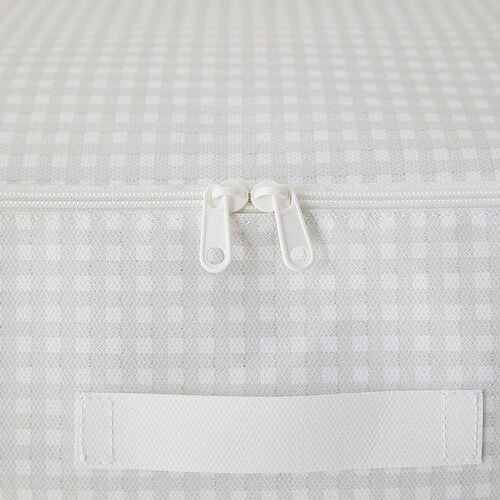 Home Wave 4'lü Büyük Boy Gri Pötikare Baza Altı Hurç Set 62 X 46 X 22 Cm