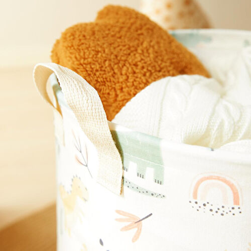 Home Wave Çocuk Odası Dinozor Desenli Oyuncak Sepeti 33 X 40 Cm