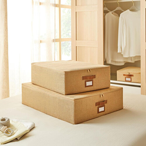 Ocean Home Textile 2'li Jüt Destekli Hurç Set 45 X 55 X 18 + 55 X 70 X 18 Cm