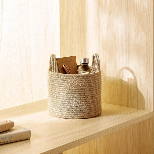Ocean Home Textile Jüt Halat Sepet 26 X 22 Cm