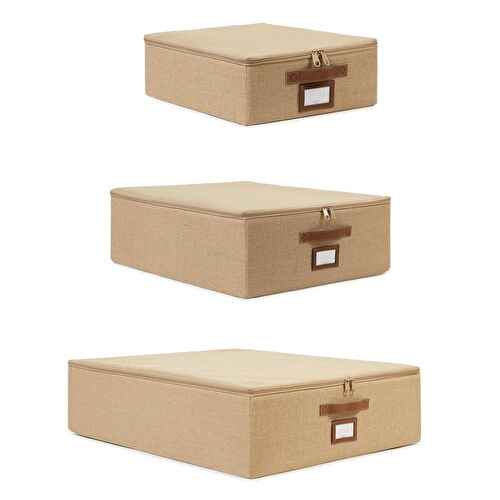 Ocean Home Textile 3'lü Jüt Destekli Hurç Set 31 X 38 X 12 + 45 X 55 X 18 + 55 X 70 X 18 Cm Ocean Home Textile 3'lü Jüt Destekli Hurç Set 31 X 38 X 12 + 45 X 55 X 18 + 55 X 70 X 18 Cm