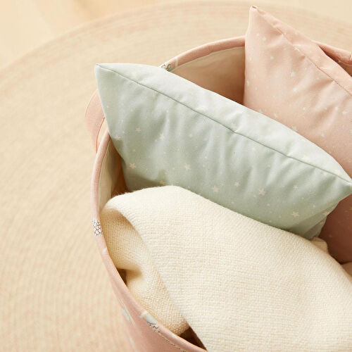 Ocean Home Textile Çocuk Odası Ağzı Büzgülü Deniz Kızı Oyuncak Sepeti 36 X 50 Cm