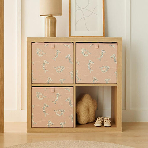 Ocean Home Textile 3'lü Çocuk Odası Deniz Kızı Kutu Set 33 X 30 X 33 Cm