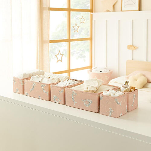 Ocean Home Textile 6'lı Çocuk Odası Deniz Kızı Çekmece İçi Düzenleyici Kutu