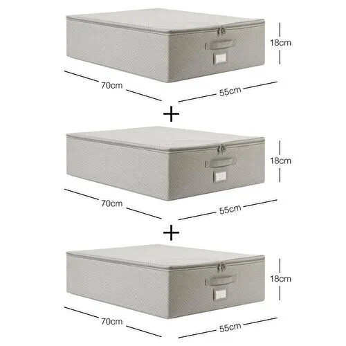 Ocean Home Textile 3'lü Büyük Boy Gri Balıksırtı Destekli Hurç Set 55 X 70 X 18 Cm Ocean Home Textile 3'lü Büyük Boy Gri Balıksırtı Destekli Hurç Set 55 X 70 X 18 Cm