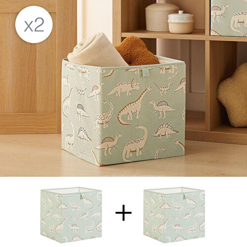 Ocean Home Textile 2'li Çocuk Odası Dinozor Kutu Set 33 X 30 X 33 Cm