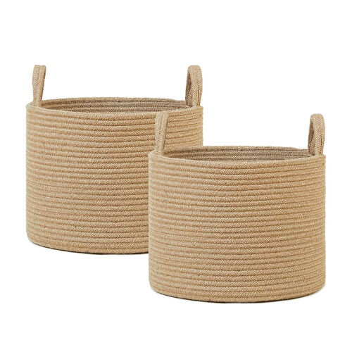 Ocean Home Textile 2'li Jüt Halat Sepet Set 35 X 27 Cm