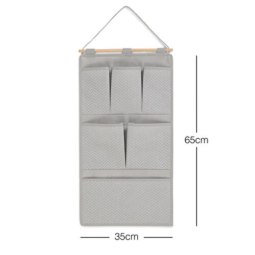 Ocean Home Textile Gri Balıksırtı Duvar Tipi Düzenleyici 35 X 65 Cm