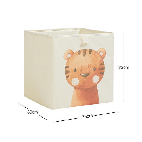 Ocean Home Textile Çocuk Odası Sevimli Kaplan Kutu 33 X 30 X 33 Cm