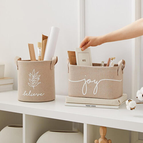 Ocean Home Textile 2'li Bej Renk Sepet Set