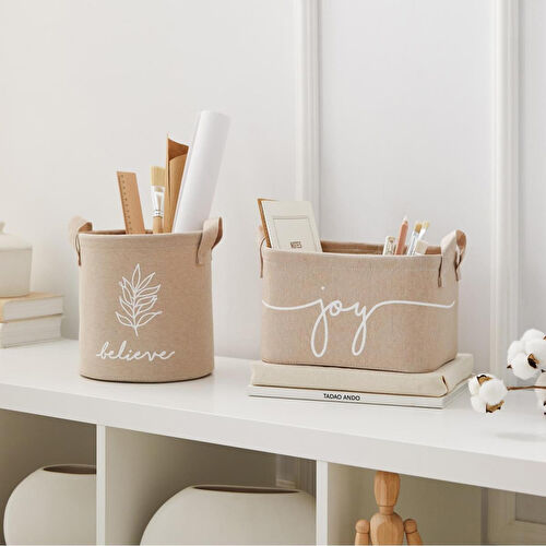 Ocean Home Textile 2'li Bej Renk Sepet Set