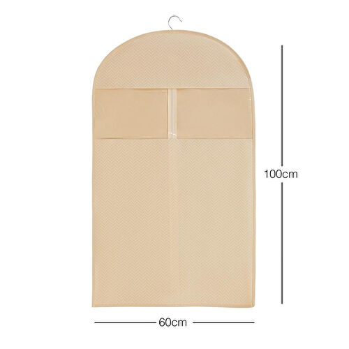 Ocean Home Textile Bej Balıksırtı Elbise Kılıfı 60 X 100 Cm