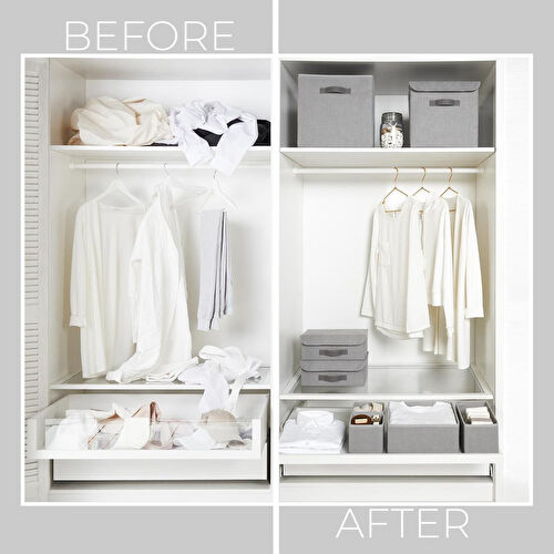 Ocean Home Textile Gri Renk Jüt Kapaklı Kutu 30 X 30 X 30 Cm