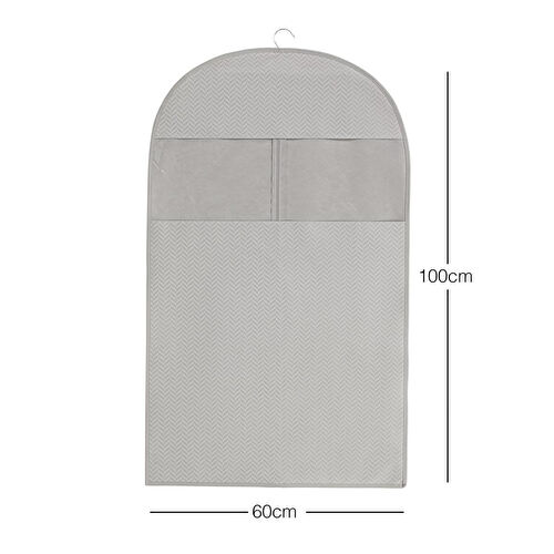 Ocean Home Textile Gri Balıksırtı Elbise Kılıfı 60 X 100 Cm