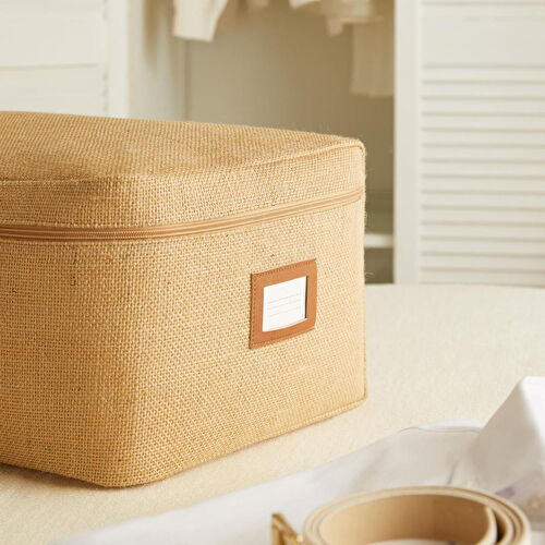 Ocean Home Textile Büyük Boy Jüt Baza Altı Hurç 62 X 46 X 22 Cm