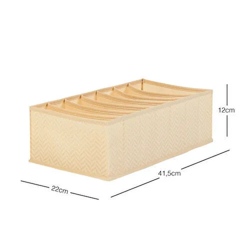 Ocean Home Textile 7 Bölmeli Bej Balıksırtı Çekmece Düzenleyici 22 X 41,5 X 12 Cm Ocean Home Textile 7 Bölmeli Bej Balıksırtı Çekmece Düzenleyici 22 X 41,5 X 12 Cm